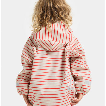 Kids Slaskeman Unlined Striped Rain Set- Snap Button Jacket and Bibs | 