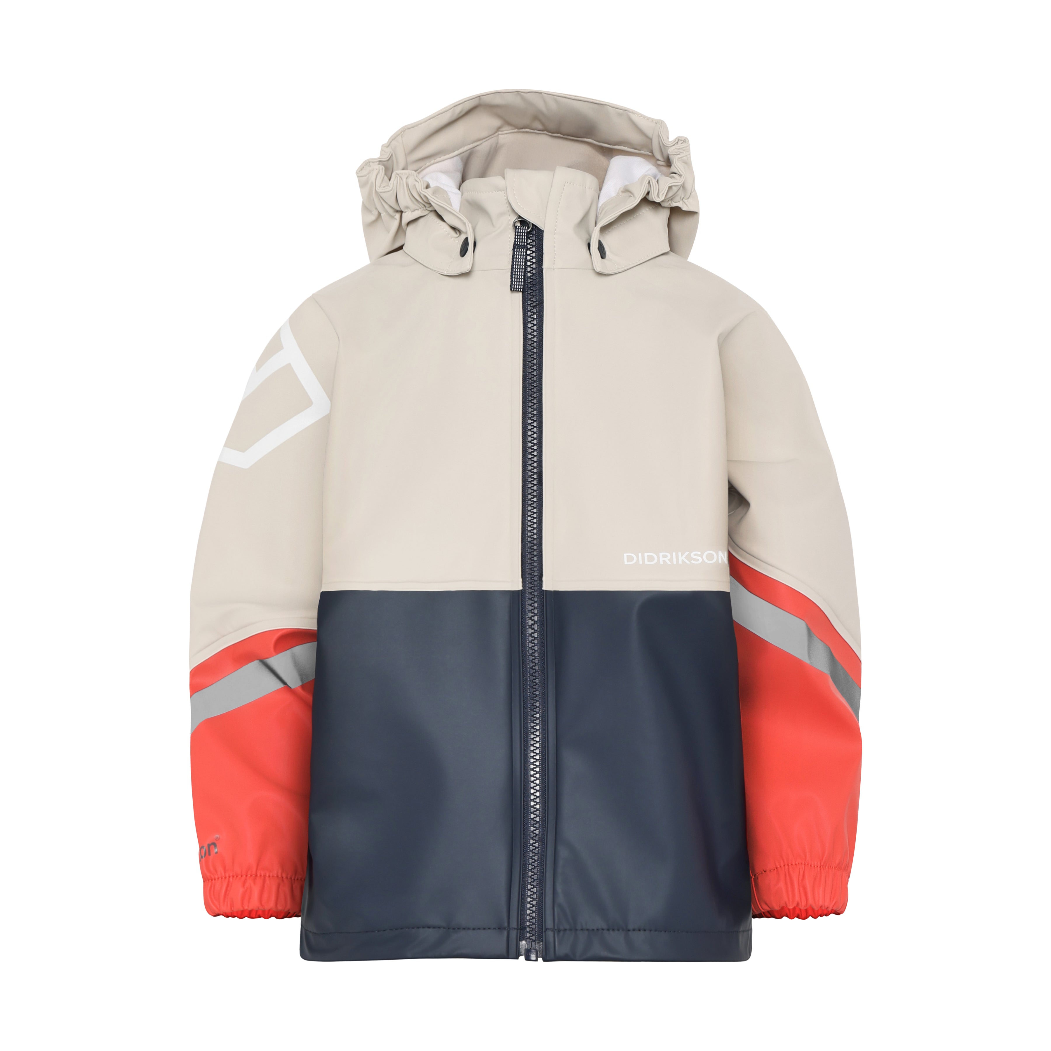 Kids Watermans Zip Front Waterproof Rain Set | Didriksons | #color_sand-beige