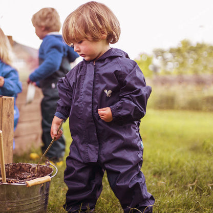 Kids Waterproof Rain Suit Originals All-in-One - Unlined Puddle Suit, Zip and Storm Flap | Muddy Puddles 